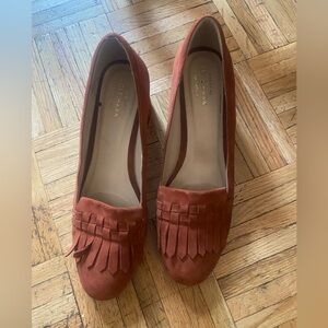 Cole Haan suede thick heels…